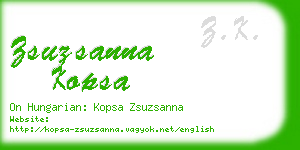 zsuzsanna kopsa business card